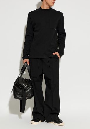 Jil Sander Long Sleeve T-shirt, Mens, Black