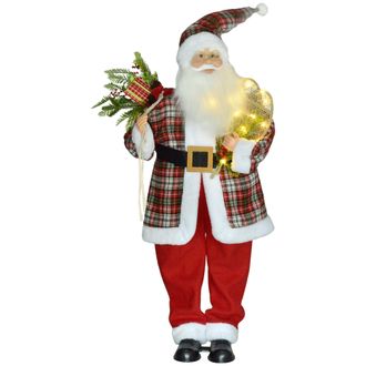 HOMCOM 133cm Animated Life Size Santa Claus with Sound Activated for Party | TJ Hughes