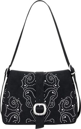 Desigual Zwarte Dames Handtas Poker Face Posadas - Dames - Schoudertassen - Zwart - ONE Size - Tassen