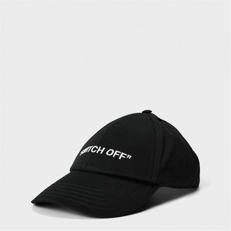 Off-white Mens Accessories Off White Arrow Lettering Curved Brim Cap in Black/Red - Size Medium