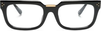 Linda Farrow Yoan rectangle-frame glasses - women - Acetate - 54 - Black
