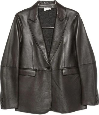P.A.R.O.S.H. Maciock 26 Leren Blazer - Dames - Blazers - Bruin - M - Leer - Jassen