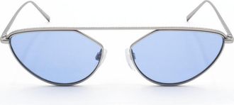 DKNY Ladies Silver Tone Cat Eye Sunglasses DK109S-1