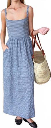 Emerson Fry Jour Maxi Dress In Navy Gingham