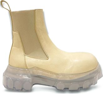 Rick Owens Beatle Bozo Tractor chelsea boots - women - Rubber/Leather/Leather - 38 - Neutrals