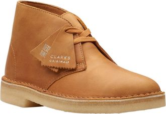 Clarks Womens Desert Boot, Tan Leather, 6