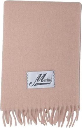 Marni Pre-owned Scarves, female, Pink, Size: ONE SIZE Pre-owned Brushed Alpaca Scarf