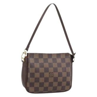 Louis Vuitton Pre-owned Damier Ebene Pouch - Dames - Pre-owned - Bruin - Maat: ONE Size