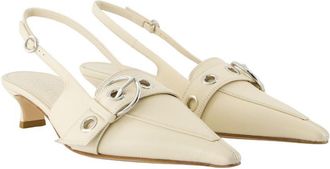 Aeyde Womens Davina Slingback Heel Beige Leather