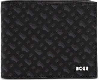 BOSS logo-embossed wallet - men - Polyester/Leather - One Size - Black
