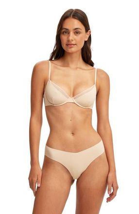 Cotton On Womens Double Layer Underwire Bra in Frappe at Nordstrom, Size 32C