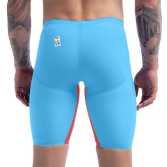 Speedo Mens Color Block Patterned Valor 2 Jammer Short in Blue/Red - Size 30 (Waist)