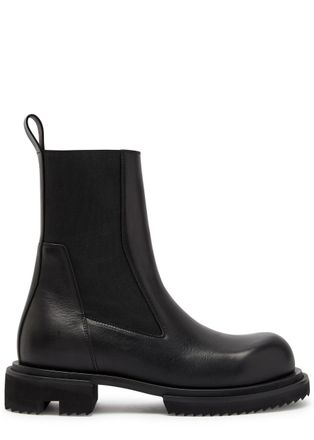 Rick Owens Beatle Gabe Leather Ankle Boots - Black - 41 (IT41 / UK8)