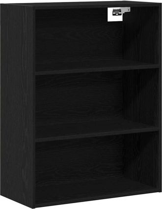 vidaXL Vidaxl - Gabinete De Pared Colgante Roble Negro Madera Contrachapada
