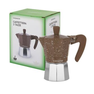 KASANOVA Caffettiera 3 tazze marrone 0 grassi