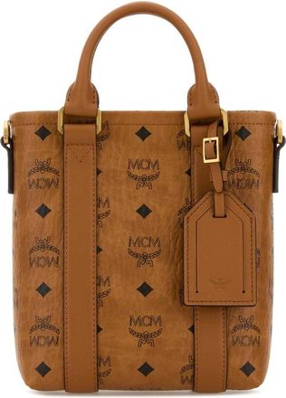 MCM Mcm Printed Canvas Mini Aren Bucket Bag