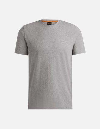 HUGO BOSS Mens Tales Cotton Relaxed Fit Grey T-Shirt - Size: 40