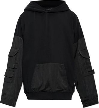 Balmain Vintage Utility Hoodie - Heren - Hoodies - Zwart - M - Katoen - Hoodies & sweatvesten
