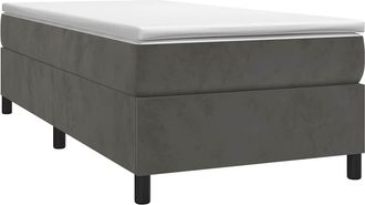 vidaXL Vidaxl - Estructura De Cama Sin Colch&oacute;n Terciopelo Gris Oscuro 100x200cm