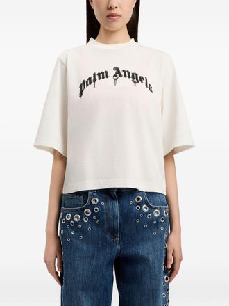 Palm Angels T-shirt in cotone con logo Palm Angels
