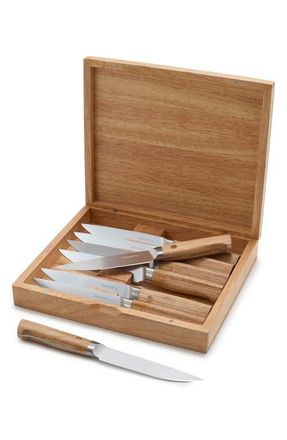 GreenPan Elite 8-Piece Knife Box Set in Brown at Nordstrom