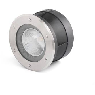 Faro Barcelona Suria Empotrable De Suelo Inoxidable Satinado Y Negro Mate 70587
