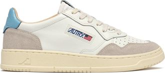 Autry White Blue Medalist Suede Sneakers