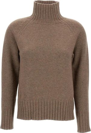 Max Mara Mantova Turtleneck Sweater - Dames - Coltruien - Bruin - S - Wol - Truien & Vesten