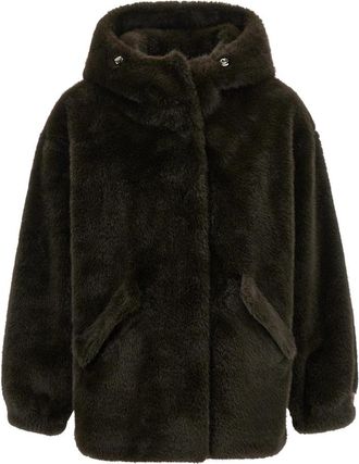 Lou Andr&eacute;a Faux Mink Jas - Dames - Jassen - Groen - XS - Leer - Jassen