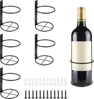 OEM Botellero De Pared - Almacenamiento De Vino Y Decoraci&oacute;n De Pared - 6 Unidades - Metal