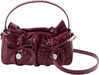 Acne Studios Multipocket Micro Crossbody - Dames - Tassen - Rood - Maat: ONE Size Leer