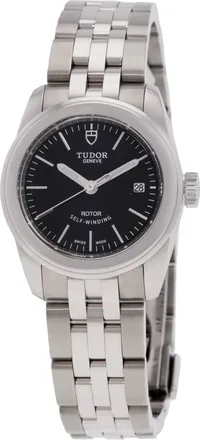 Tudor Glamour Date Automatic Black Dial Ladies Watch 51000-0009