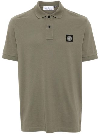 Stone Island Poloshirt met patroon - Groen