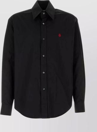 Alexander McQueen embroidered cotton shirt