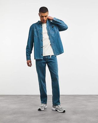 Jacamo Straight Fit Stretch Jean Mid Wash