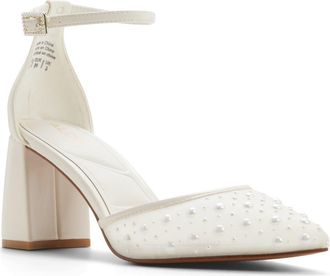 Aldo Jan Pointed Toe Pump in White Combo at Nordstrom, Size 8.5