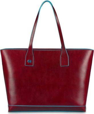 Piquadro Rode Shoppingtas met i Pad Compartiment - Dames - Shoppers - Rood - ONE Size - Leer - Tassen