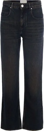 Isabel Marant Belvira Cotton 5-Pocket Bootcut Jeans