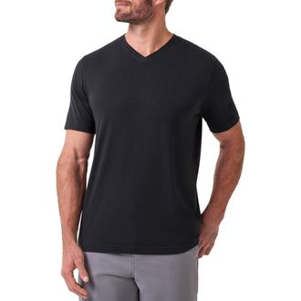Travis Mathew Cloud V-Neck T-Shirt in Black at Nordstrom, Size Xx-Large