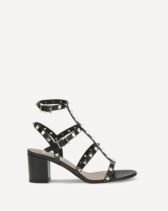 Valentino Garavani Sandali Rockstud con cinturini Woman 38.5