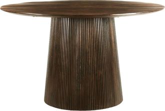 Moloo Mesa de comedor redonda 4 personas d130 madera marr&oacute;n