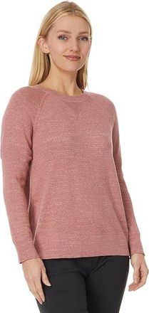L.L.Bean Organic Cotton Slub Crew Neck Sweatshirt Sweater Womens Clothing Rose Wash : XL