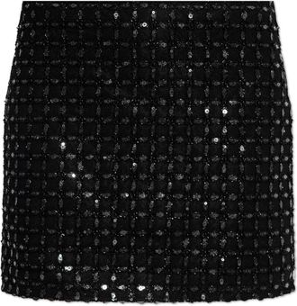 Rotate Sequins Mini Rok - Dames - Korte rokken - Zwart - S - Polyester - Rokken