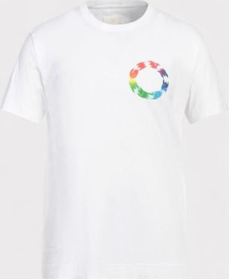 Givenchy Mens Slim Fit T-Shirt Circle Multi White - Size X-Large