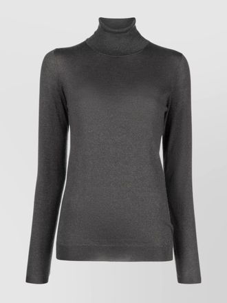 Brunello Cucinelli cashmere silk turtleneck long-sleeve knitted top