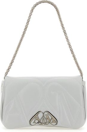 Alexander McQueen Powder Blue Leather Small Seal Shoulder Bag