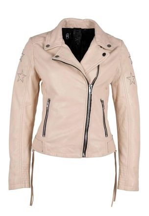 Mauritius Womens Wana Slim Leather Jacket In Ghost
