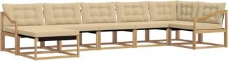vidaXL Conjunto De Sof&aacute;s De Exterior 7 Uds. Y Beige Vidaxl