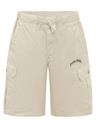 Palm Angels White Logo Shorts