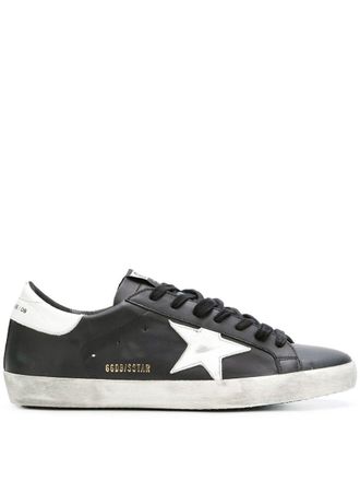 Golden Goose Contrasting Star Vintage Finish Low-Top Sneakers